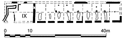 Plan of cavalry barrack blocks at Wallsend